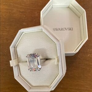 Swarovski Emerald-Cut Crystal Ring - Clear